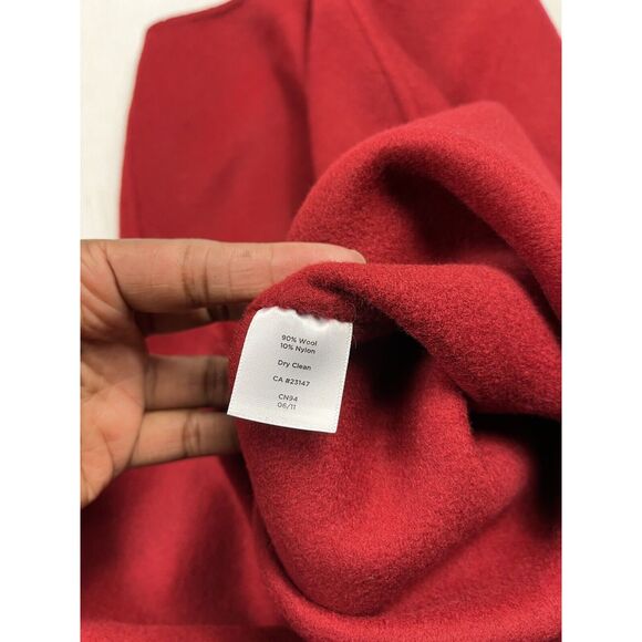 Talbots Red Wool Blend Pencil Skirt 6P Petites Back Zip Career Work Classic Fit - Picture 9 of 12